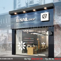 Thiết kế tiệm nail “B Nail Shop” với màu đen huyền bí, sang chảnh